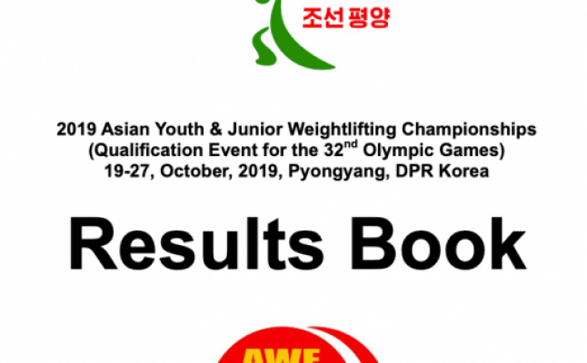 Result BOOK Of 2019 Asian Youth &Junior Weightlifting Championships is available here
