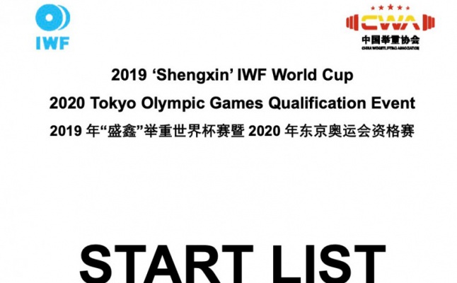 Start BOOK of 2019 IWF World Cup is available here